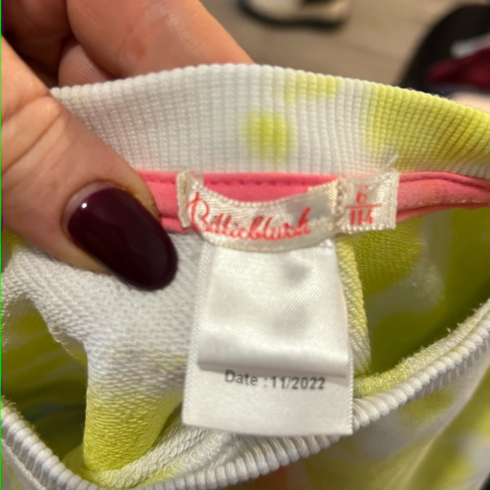 Billieblush Tie-Dye Sweatshirt with Pink Graphic Size 6 - Picture 4 of 6